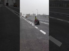 Đẩy máy đánh dấu đường thermoplastic tăng với chỗ ngồi