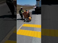 Máy đánh dấu đường thermoplastic đường cong tiếng ồn đường hồ sơ đường